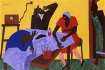 Bootleg Whiskey—You Can Buy Bootleg Whiskey for Twenty-five Cents a Quart, from the series Harlem - Jacob Lawrence