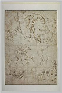 Sketch of figures and scenes from the antique age - Iacopo Bellini