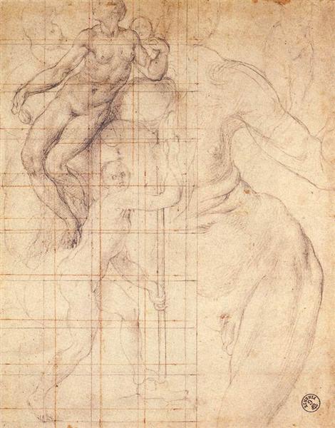 Адам і Єва за роботою, c.1550 - Джакопо Понтормо