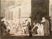 Homer Reciting his Verses to the Greeks - Жак-Луї Давід