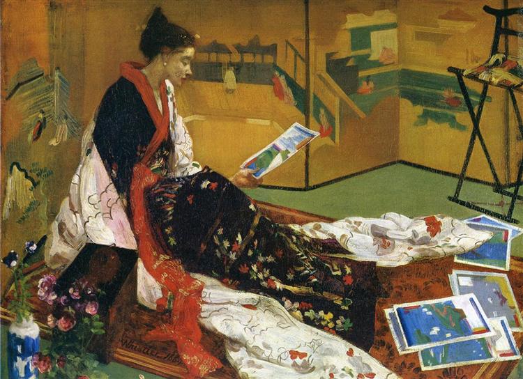Caprice in Purple and Gold: The Golden Screen, 1864 - 惠斯勒