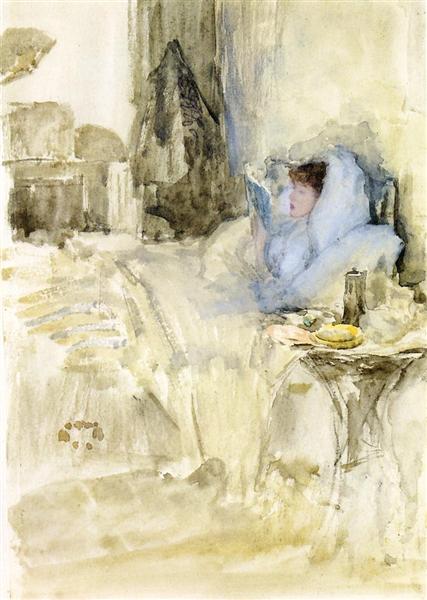 Convalescent (aka Petit Dejeuner; note in opal), 1883 - 1884 - James Abbott McNeill Whistler