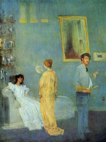 Whistler in his studio, c.1865 - 惠斯勒