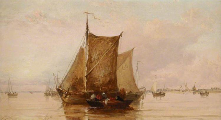 A Barge on the Texel, 1878 - James Webb