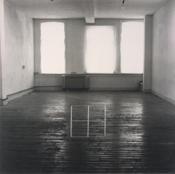 Perspective Correction - My Studio II, 3: Square with Cross on Floor, 1969 - Ян Діббетс