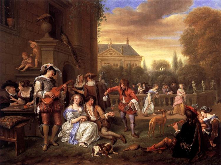 Garden Party, 1677 - Ян Стен