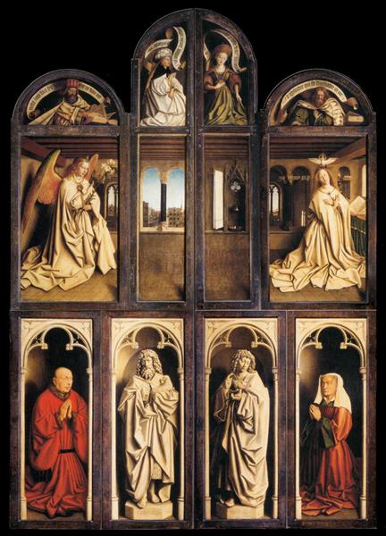 Левая панель Гентского алтаря, 1432 - Ян ван Эйк
