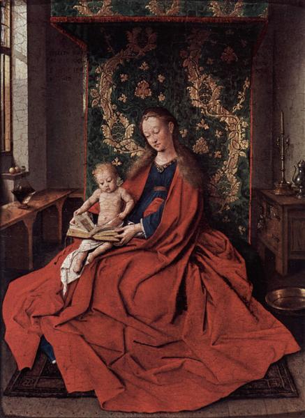 A Virgem e o Menino Jesus lendo, 1433 - Jan van Eyck