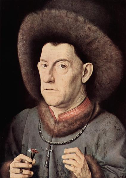 Портрет мужчины с гвоздикой, c.1435 - Ян ван Эйк