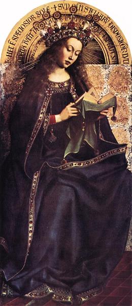 Гентский алтарь, Дева Мария, 1426 - 1429 - Ян ван Эйк