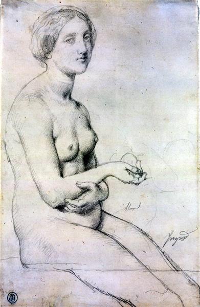 Study for 'Vénus à Paphos', 1852 - Jean Auguste Dominique Ingres