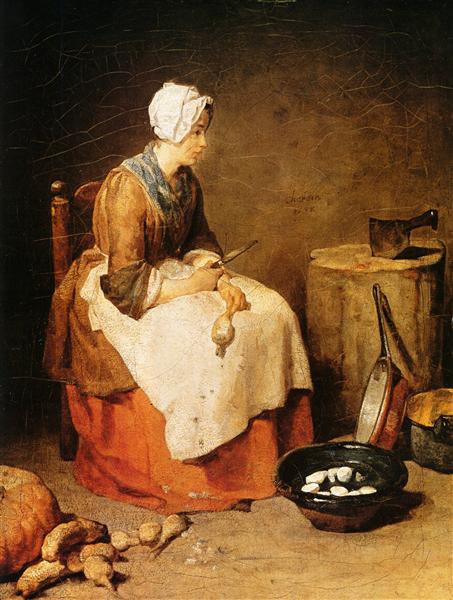 The kitchen maid, 1738 - c.1740 - 夏丹