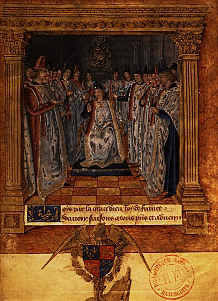 Louis XI chairing a chapter, 1469 - 1470 - Jean Fouquet