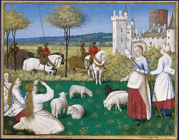 Sainte Marguerite and Olibrius, also known as Marguerite Keeping Sheep - Жан Фуке