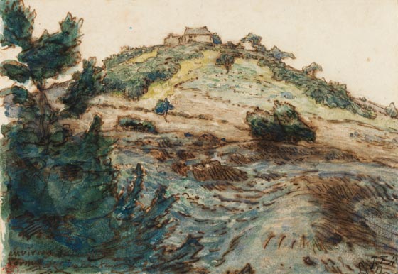 Ферма на пагорбі, c.1867 - Жан-Франсуа Мілле