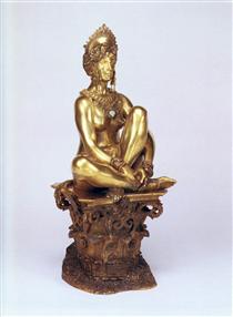 A Seated Female Nude - Jean-Léon Gérôme