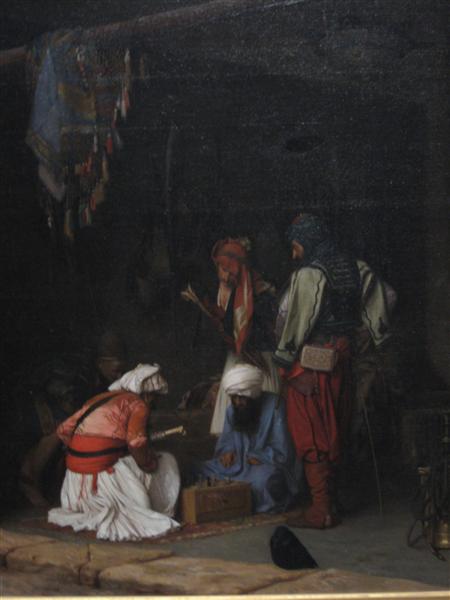 Turkish Bashi Bazouk Mercenaries Playing Chess in a Market Place - Jean-Léon Gérôme