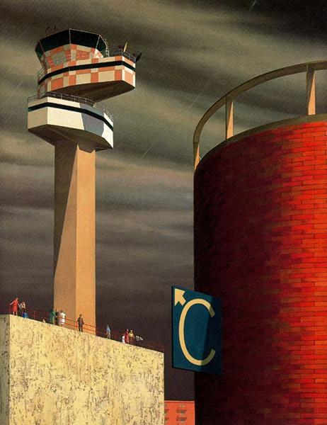 Control Tower, c.1969 - Джефри Смарт
