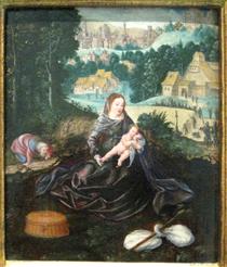 Rest of the Holy Family on the Flight into Egypt - Joachim Patinier