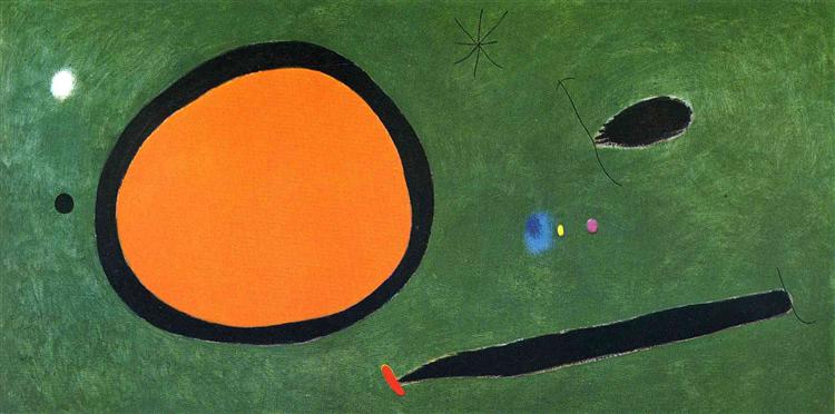 Bird's Flight in Moonlight, 1967 - Joan Miro - WikiArt.org