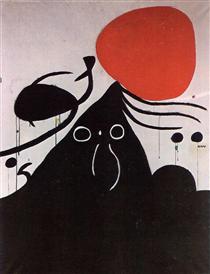 Dona davant la lluna I - Joan Miró