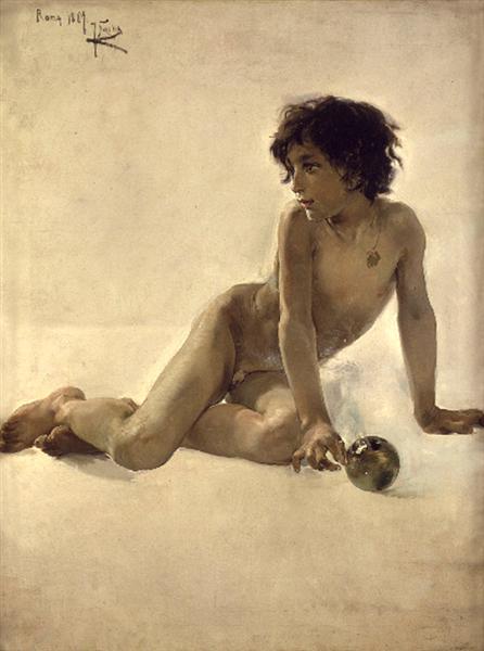Boy with a ball, 1887 - 霍金‧索羅亞