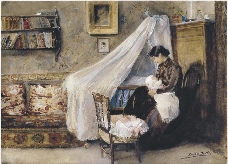 The First child, 1890 - Joaquin Sorolla