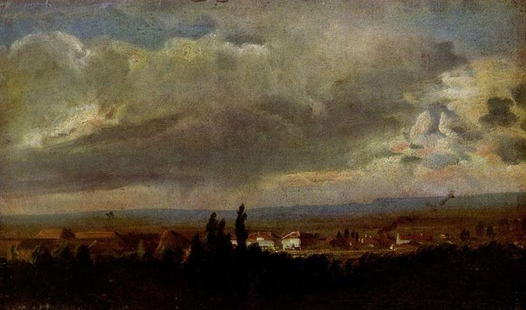 Gewitterstimmung bei Dresden, 1830 - Johan Christian Clausen Dahl