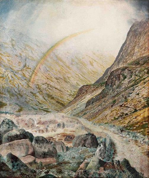 A Mountain Road, Flood Time, 1868 - Джон Эткинсон Гримшоу