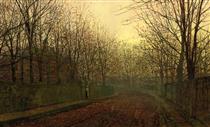 An Autumn Lane - John Atkinson Grimshaw