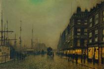 Liverpool Quay by Moonlight - John Atkinson Grimshaw