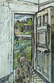 David in the Doorway - John Bratby