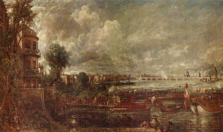The Opening of Waterloo Bridge seen from Whitehall Stairs, c.1832 - John Constable