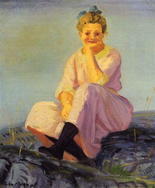 Pink and Blue, 1915 - Джон Френч Слоан