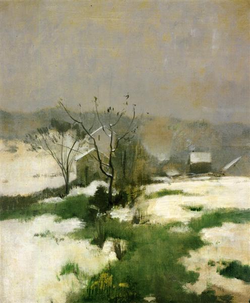 An Early Winter, c.1882 - Джон Генри Твахтман (Tуоктмен)
