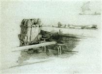 Boat at Bulkhead - Джон Генри Твахтман (Tуоктмен)