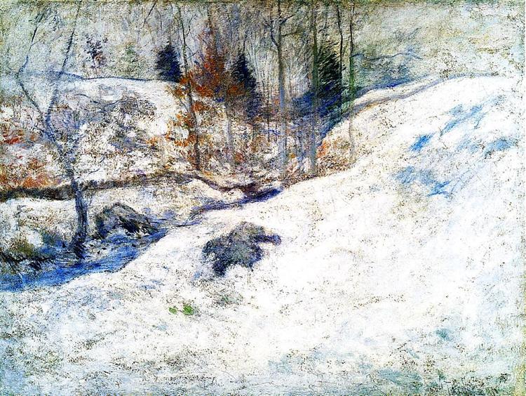 Brook in Winter, 1893 - Джон Генрі Твахтман (Tуоктмен)