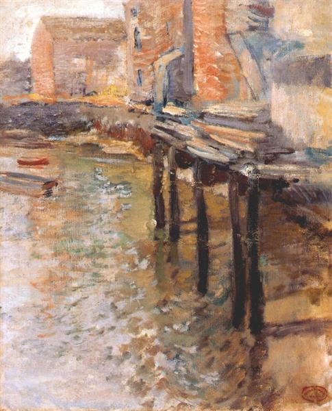 The Old Mill at Cos Cobb, c.1900 - c.1902 - John Henry Twachtman
