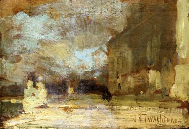 The Quai, Venice, c.1885 - Джон Генри Твахтман (Tуоктмен)