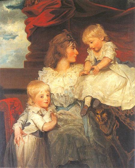 Portrait of Harriet, Viscountess Duncannon with Her Sons, 1787 - Джон Хопнер