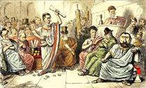 Cicero denouncing Catiline - John Leech
