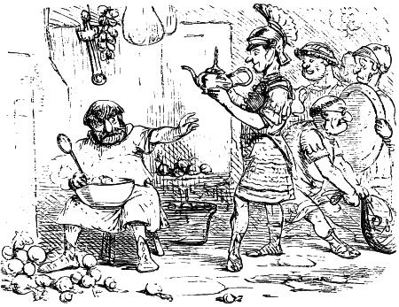 Curius Dentatus refusing the Magnificent Gift offered by the Samnite Ambassadors - John Leech
