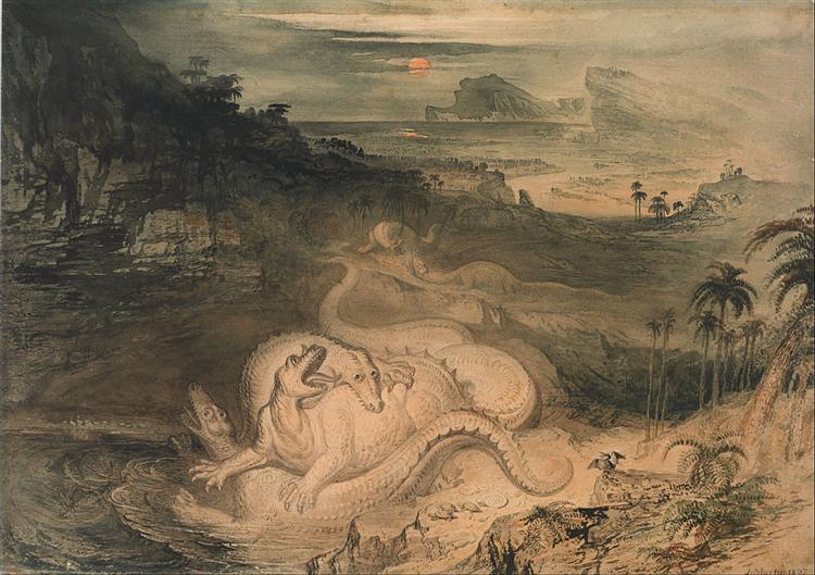 The Country of the Iguanodon, 1837 - John Martin