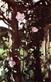 A Rose Trellis (Roses at Oxfordshire) - John Singer Sargent