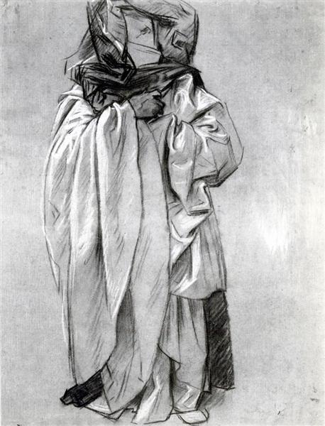 Study of Ezekiel for Frieze of the Prophets, c.1891 - Джон Сингер Сарджент