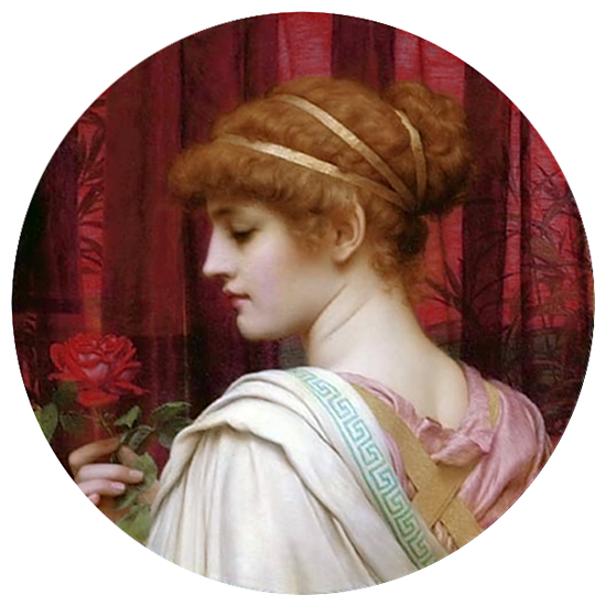 Girl with Red Rose, 1902 - Джон Уильям Годвард