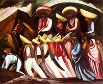 Zapatista's Marching - Jose Clemente Orozco