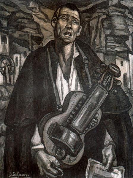 The Blind Musician, 1915 - 1920 - José Luis Gutiérrez Solana
