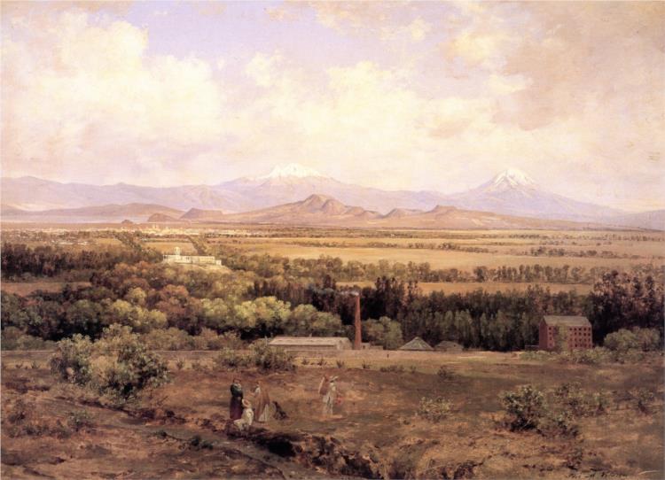 Valle de México desde el Molino del Rey, 1895 - Хосе Марія Веласко
