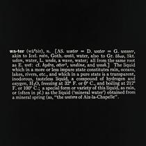 Titled (Art as Idea as Idea) (Water) - Joseph Kosuth